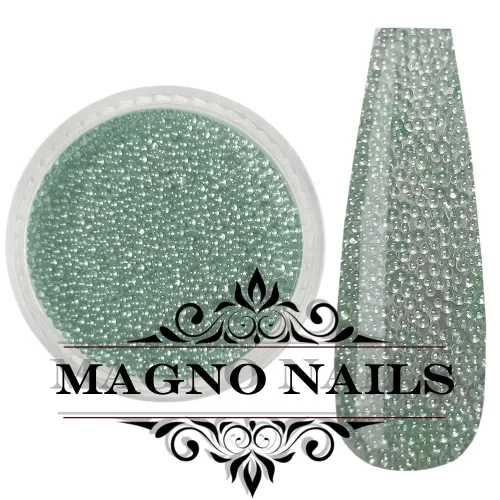 Nail Art Glasperlen - Glas Beads - hellgrün Nägel Nail art Nailart Nageldesign Nagel